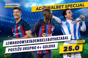 Fudbalski "poker" specijal na AdmiralBetu, kvota je 25!